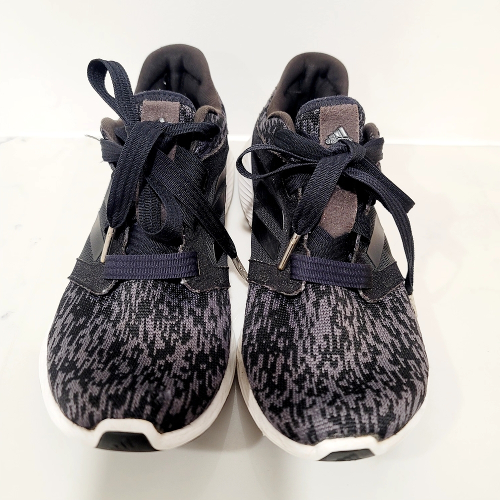 adidas Women's Black and Gray Knit Sneakers